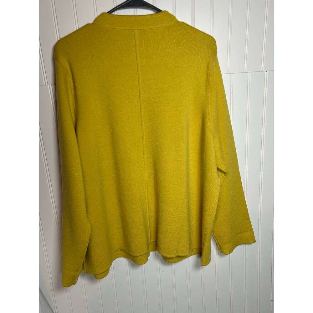 Talbots Yellow Button-Front Knit Cardigan - Picture 3 of 13